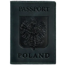 Обложка для паспорта с польским гербом BlankNote зеленая (BN-OP-PL-iz): Пол Унисекс