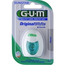 GUM Original White Floss Зубна нитка вощена з фторидом 30 m: Призначення От зубного налета