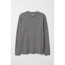 Лонгслив H&M 5699849 L серый: Вид Лонгсливы