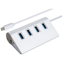 Адаптер Vinga Adapter USB-C to 4xUSB3.0 1m cable Aluminium (VCPHCU304): Колір серебристый