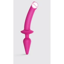 Анальная пробка с дилдо Strap-On-Me Switch Plug-In Semi-Realistic Dildo Fuchsia - L: Для кого Унисекс
