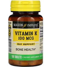 Mason Natural Витамин К Mason Natural (Vitamin K) 100 мкг 100 таблеток: Тип Витамин K