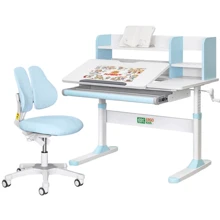 Комплект парта Ergokids TH-330 Light Blue + кресло Evo-kids Mio Lite KBL (арт.TH-330 W/Z+ Y-208 KBL): Возраст ребенка от 4-х лет