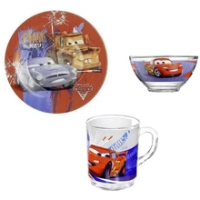 Столовий сервіз Набір Luminarc Disney Cars2 H1499 / ПК (тарілка, піала, кружка): undefined undefined
