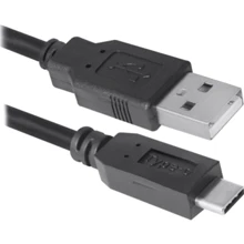 Кабель Defender PRO USB Cable to USB-C 1m Black (87492): Тип USB Cable - USB-C