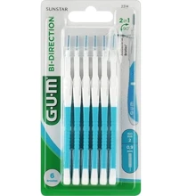 GUM Bi-Direction Набор межзубных щеток двунаправленных ультрамикро 6 штук 0.9 mm: Вид Интердентальная