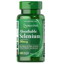 Puritan's Pride Absorbable Selenium 200 mcg Селен 100 гелевих капсул: Тип Селен