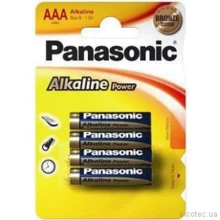Батарейка Panasonic ALKALINE POWER AAA BLI 4 (LR03REB/4BPR): Емкость 600 mAh