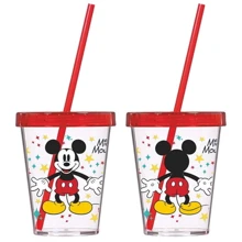 Стакан з трубочкою HEREVIN DISNEY Mickey Mouse 0.6 л (161440-010): Тип Склянка