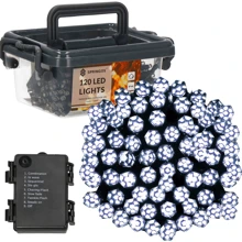 Гирлянда на батарейках Springos 9 м 120 LED CL0175 Cold White: Тип Линейная