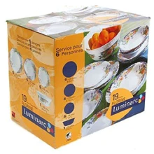 Столовий сервіз Сервіз Luminarc Florine 22635 (19 пр.): Кількість персон 6