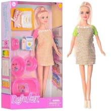Кукла типа Барби беременная DEFA Lucy 8350 с пупсом: Возраст от 3 лет