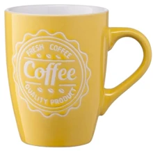 Кружка Ardesto Coffee керамика желтая 330 мл (AR3469Y): Форма конус