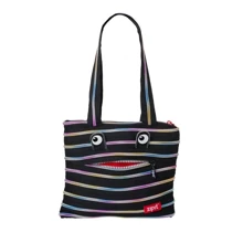 Сумка ZIPIT MONSTERS Tote Beach Black Rainbow Teeth черная (ZBZM-1): Тип Сумка