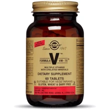 Solgar Formula V VM-75 Multiple Vitamins with Chelated Minerals 60 tabs Мультивитамины и минералы: Тип Мультивитамины