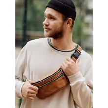 Мужская поясная сумка Sambag Tirso BTSm коричневая (81333121wm): Пол Мужской