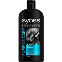 Schwarzkopf SYOSS Purify & Care Shampoo 500 ml Шампунь для волос жирных у корней и сухих на кончиках: Пол Для женщин