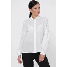 Блуза FashionUp BZ-1788B 42 біла з довгим рукавом: Сезон Демісезон