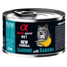 Влажный корм Alpha Spirit for Adult Cat Sardine with Banana для взрослых кошек с сардиной и бананами 200 г (as969190): Тип Влажный корм