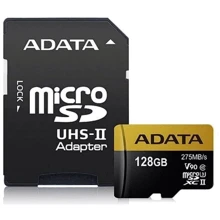 Карта пам'яті ADATA 128GB microSDXC UHS-II U3 Premier ONE + adapter (AUSDX128GUII3CL10-CA1): Тип карти MicroSDXC
