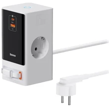 Зарядний пристрій Baseus Wall Charger 2AC+USB+USB-C PowerCombo PowerStrip Retractable-C 65W White (PSLR000602): Особливості Быстрая зарядка, Power Delivery (PD), USB-C