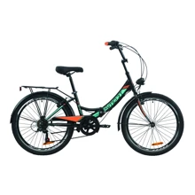 Велосипед Formula SMART 7 2020 24 "чорно-фіолетовий з ліхтарем (OPS-FR-24-224): Матеріал рами сталь