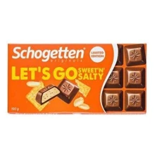 Шоколад Schogetten Lets Go Sweetn Salty, 100 г (WT3530): Вага, г 100