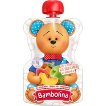 Пюре Bambolina Яблоко-персик ПАУЧ, 90 г (4813163003537): Вид Фруктовое