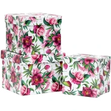 Коробка Подарочные коробки UFO W5231 Набор 3 шт Flowers квадр: undefined undefined