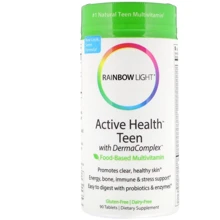 Rainbow Light Active Health Teen Food-Based Multivitamin 90 Tabs Вітаміни для підлітків з дерма комплексом: Тип мультивітаміни
