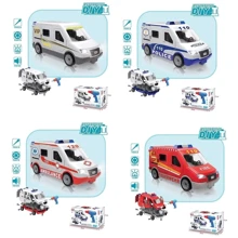 Конструктор A-Toys Спасательные машинки 4 вида, свет, звук, 55-56 деталей (PD55-11/12/17/18): Производитель A-Toys