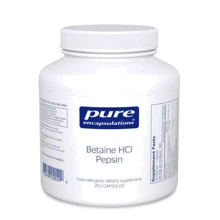 Pure Encapsulations Betaine HCL/Pepsin 250 caps (PE-00029): Тип Бетаина гидрохлорид