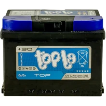 Topla 6СТ-62 АзЕ TOP Euro (TST-T62-0): Ёмкость, Ач 62