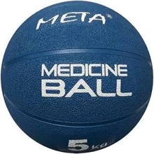 Мяч для фитнеса Медбол Meta Colour Medicine Ball 5 kg синий Уни 27 см (3000500100): Диаметр, см 27