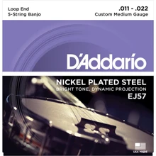 Струна для гитар Струны D`ADDARIO EJ57 BANJO NICKEL CUSTOM MEDIUM 5 STRING 11-22: Тип Комплект струн