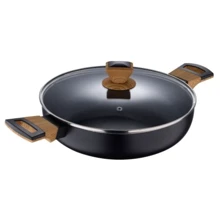 Стільник з кришкою Bergner Earth black 28 см (BG-32038-BK): Тип Сотейник