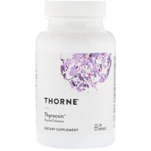 Thorne Research Thyrocsin Thyroid Cofactors 120 Veg Caps Поддержка щитовидной железы, тирозин: Тип Тирозин