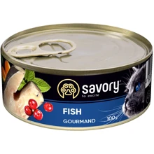 Влажный корм Savory для котов с рыбой 100 г (30631): Тип Влажный корм