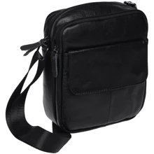 Мужская сумка через плечо Borsa Leather черная (K11031-black): Пол Мужской