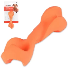 Іграшка Flamingo Rubber Flexo Twisted Dumbbell гантель скручена жувальна для собак 10.8х3.7 см (53610): undefined undefined