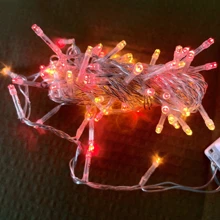 Электрогирлянда нить Novogod'ko 100 LED желтый+красный 5 м. 8 режимов: Тип Линейная