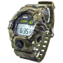 Наручний годинник Skmei 1197 Green Camo: Стиль спортивний
