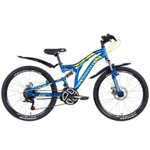 Велосипед 24" Discovery ROCKET DD 2021 (сине-желто-салатовый): Материал рамы сталь