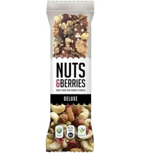 Батончик Nuts&Berries Deluxe ореховый с клюквой и семенами тыквы органический 40 г (5425036870031): Вес, г 40