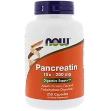 NOW Foods Pancreatin 10X 200 mg 250 caps: Тип Панкреатин