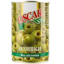 Оливки без косточки Oscar 400 г (8413552051406): Вес нетто 400 г