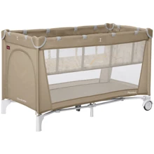 Манеж-кровать Carrello Piccolo+ с двумя уровнями дна жесткое дно (CRL-11501/2 Sand Beige): Тип кроватка-манеж