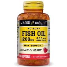 Mason Natural Fish Oil & Omega 3 1200/360 mcg Риб'ячий жир та Омега 3 100 гелевих капсул: Тип Омега 3