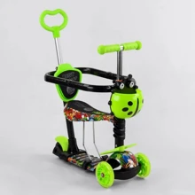 Самокат Best Scooter с защитным бампером салатовый (S 7407): Количество колес 3
