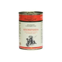Влажный корм для щенков Hubertus Gold говядина, пастернак, яблоко, льняное масло 400 г (21445): Тип Влажный корм